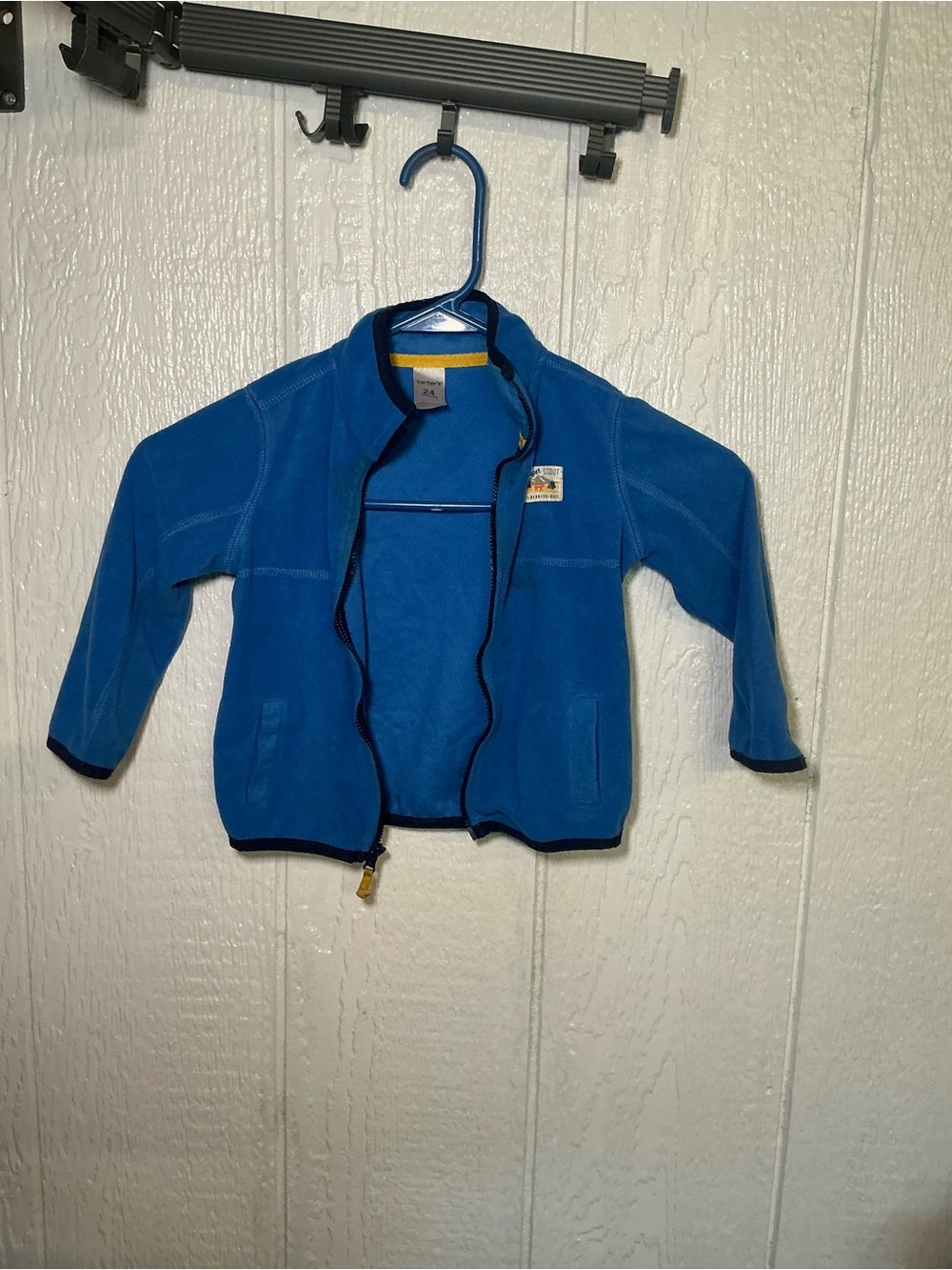 Kids Blue Fleece Jacket - Cozy Zip-Front Outerwear